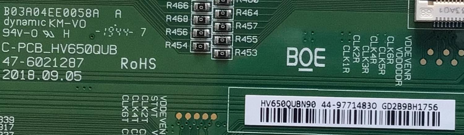 KIT DE TARJETAS PARA TV HISENSE / MAIN 249123 / RSAG7.820.8593/ROH / FUENTE 259286 / RSAG7.820.8788/ROH / T-CON 44-9771483O / 47-6021287 / MODELO 65R6E1 - Imagen 2